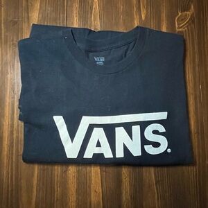 Vans Black Tee with White Logo